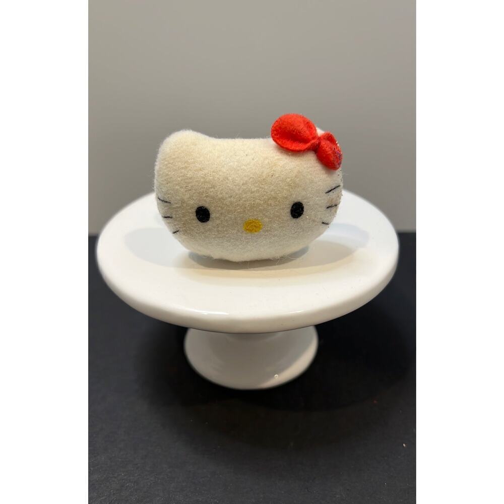 Vintage 2000 Sanrio Hello Kitty Plush Wristband Blue Gingham McDonalds Toy